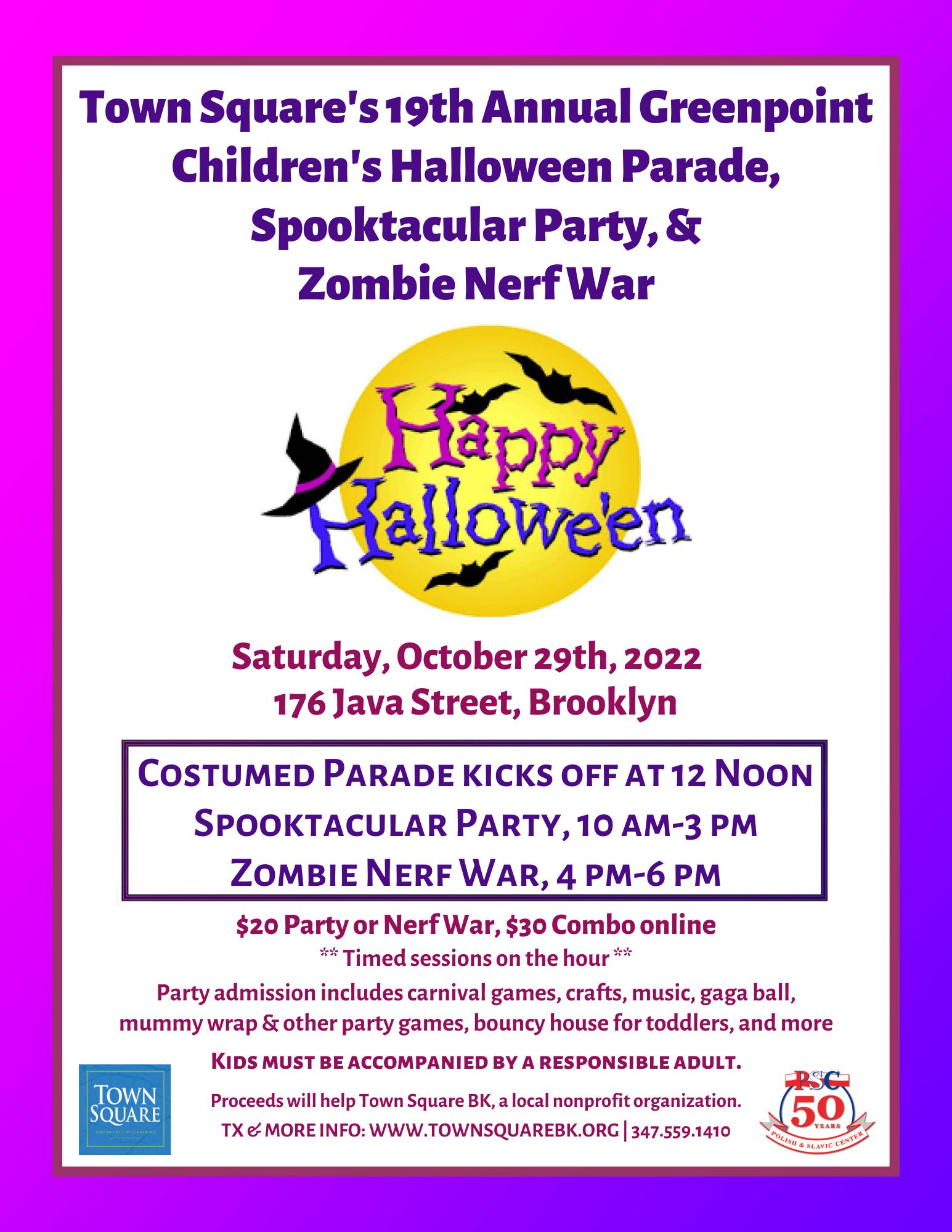 Greenpoint Children's Halloween Parade, Spooktacular Party, and Zombie